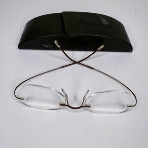 Silhouette Eyeglass Frames 7799 40 6069 140 Bronze Brown Titanium Case Included